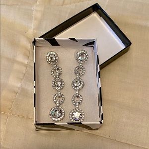 Rhinestone drop custom earrings